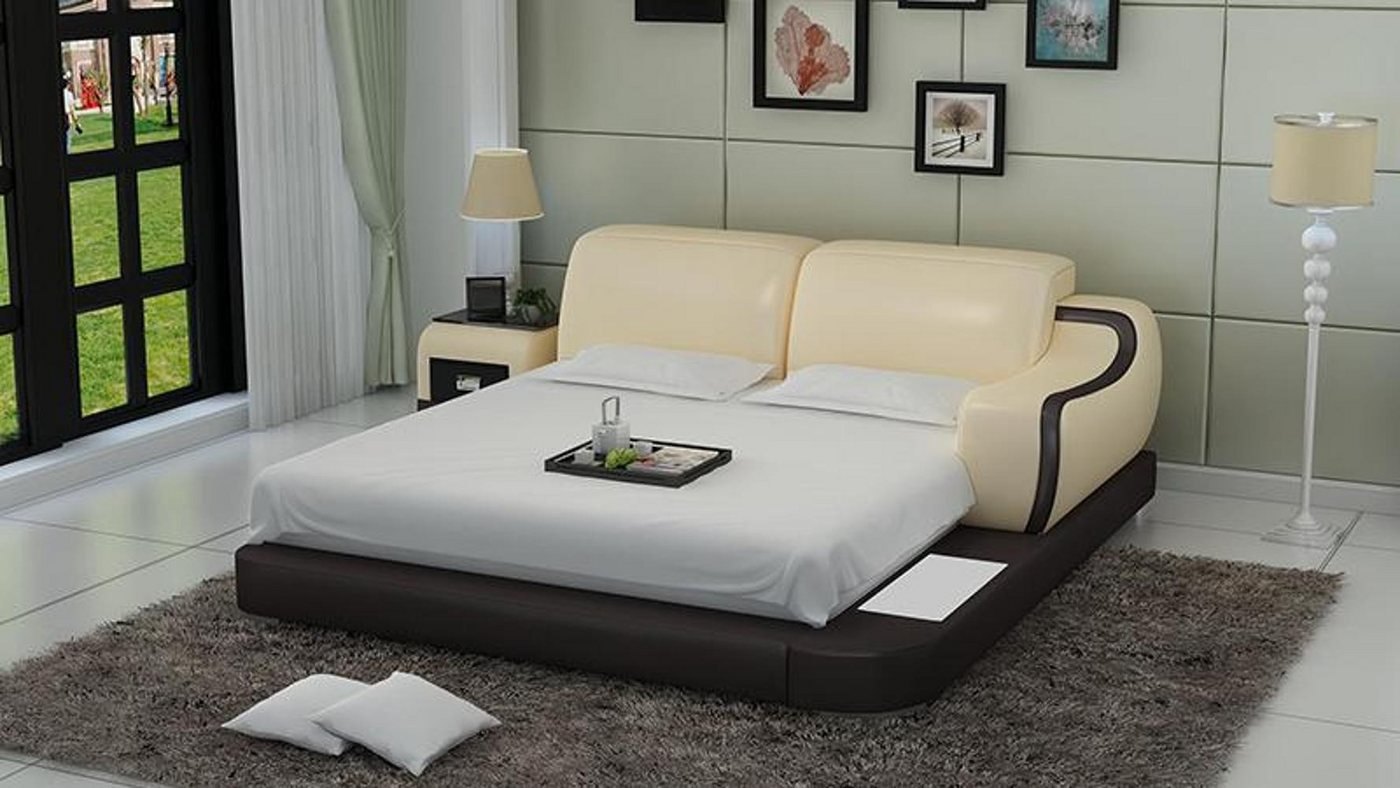 JVmoebel, Wasserbett Hotel Doppel Bett Betten Komplett Lederbett Polsterbett, (Wasserbett LB8803), Made in Europa von JVmoebel