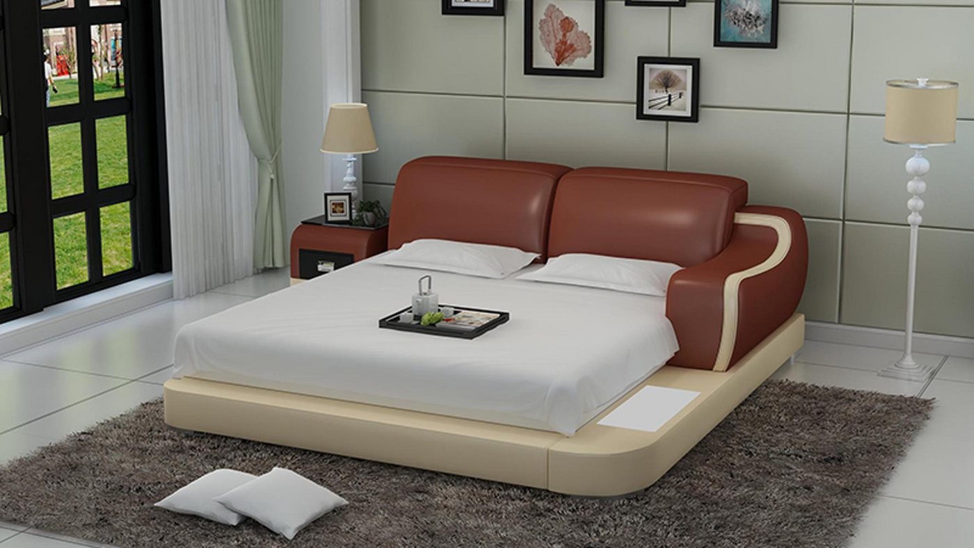 JVmoebel, Wasserbett Hotel Doppel Bett Betten Komplett Lederbett Polsterbett, (Wasserbett LB8803), Made in Europa von JVmoebel