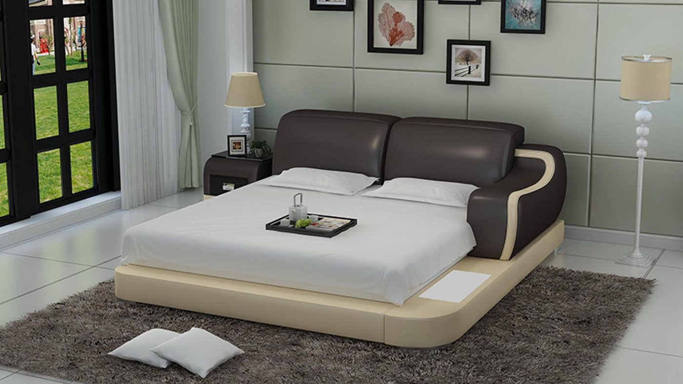 JVmoebel, Wasserbett Hotel Doppel Bett Betten Komplett Lederbett Polsterbett, (Wasserbett LB8803), Made in Europa von JVmoebel