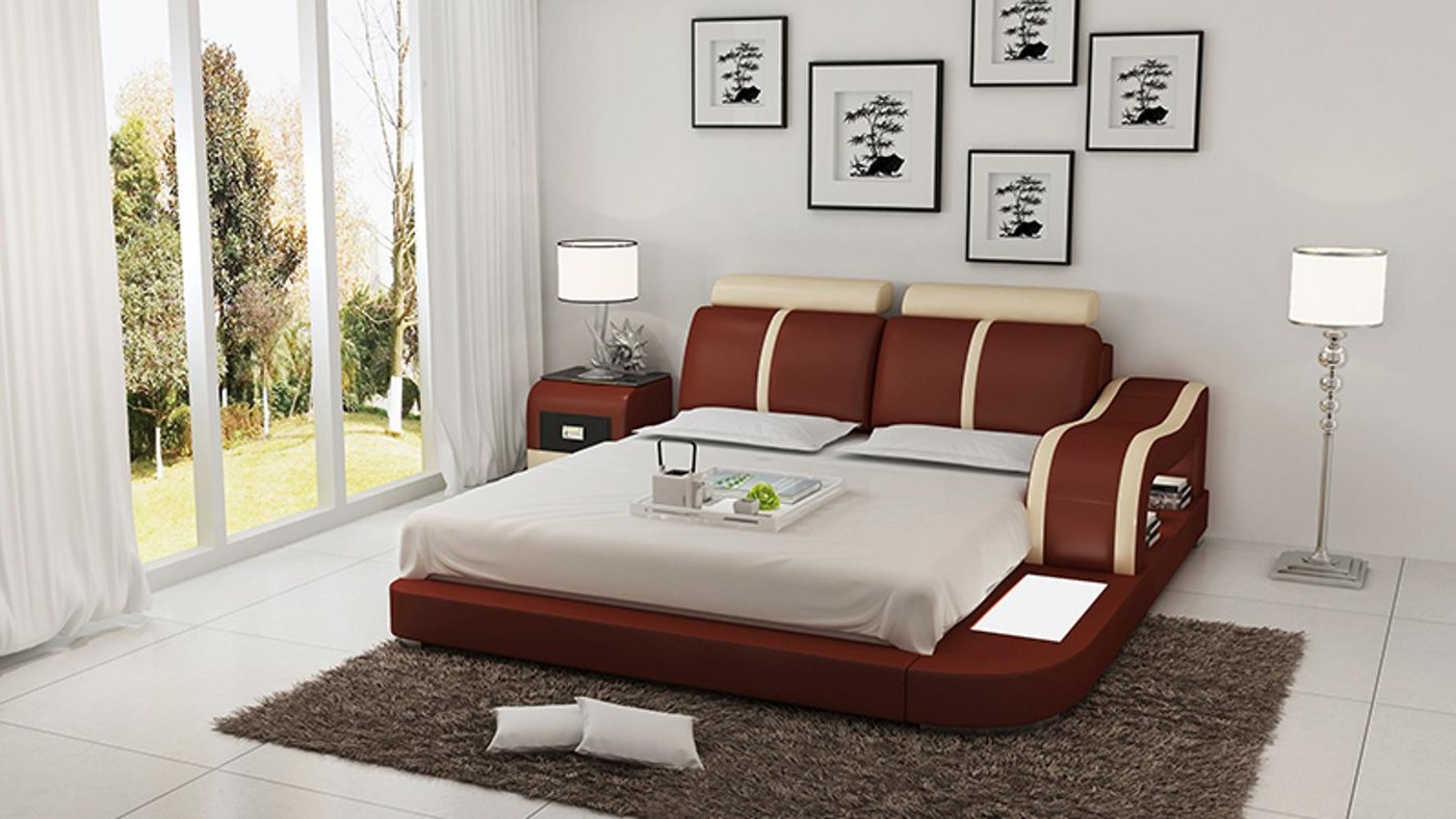JVmoebel, Wasserbett Hotel Doppel Bett Betten Komplett Lederbett Polsterbett, (Wasserbett LB8811), Made in Europa von JVmoebel