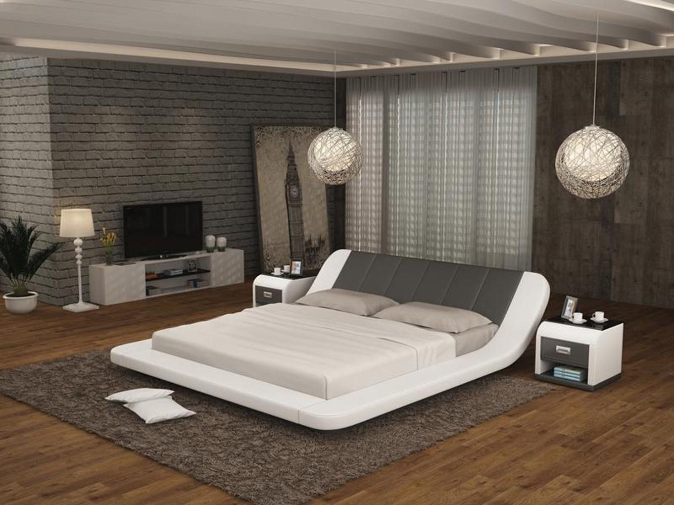 JVmoebel, Wasserbett Hotel Doppel Bett Betten Komplett Lederbett Polsterbett, (Wasserbett LB8826), Made in Europa von JVmoebel