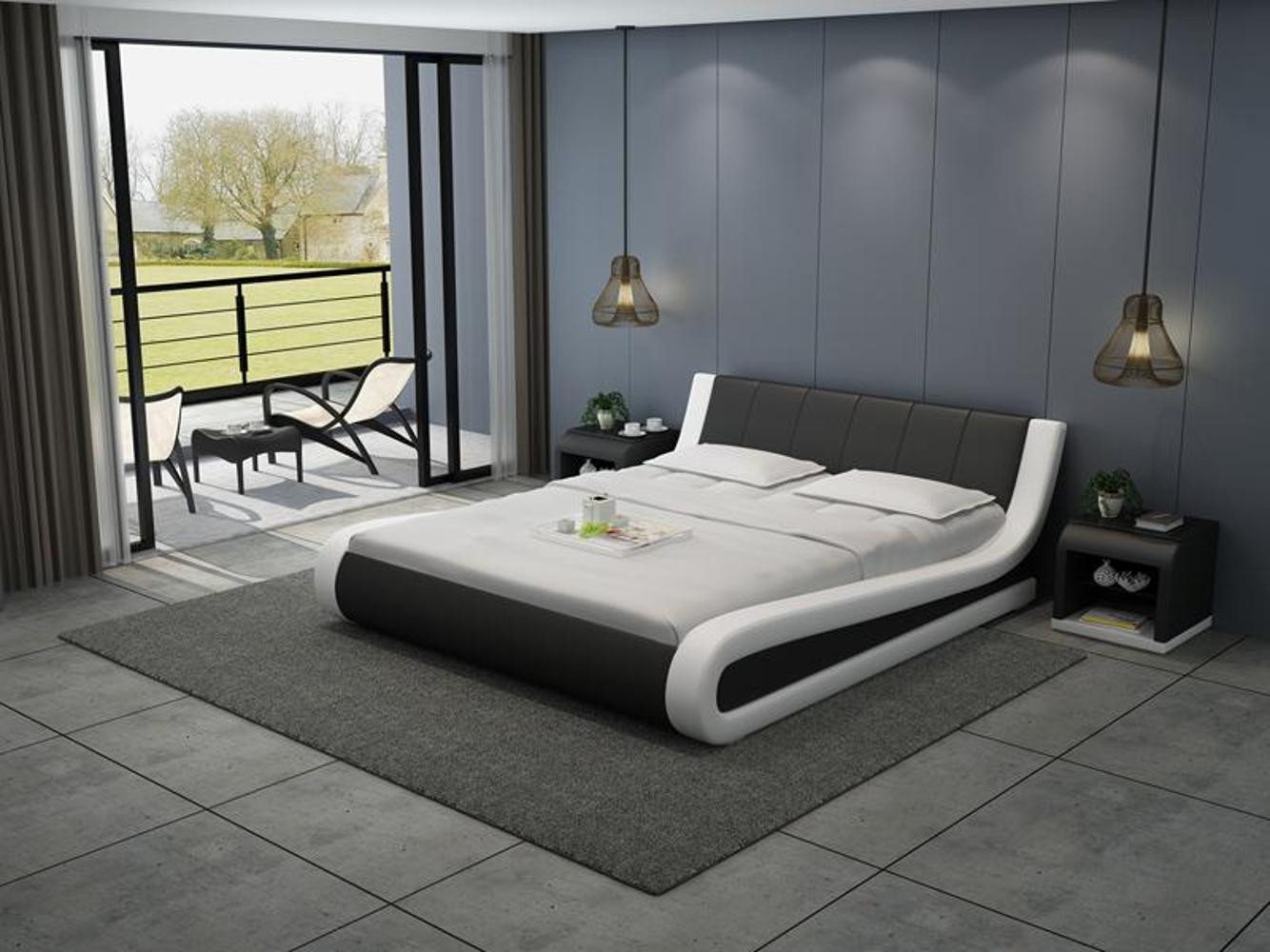 JVmoebel, Wasserbett Hotel Doppelbett Betten Komplett Lederbett Polsterbett, (Wasserbett LB8829), Made in Europa von JVmoebel