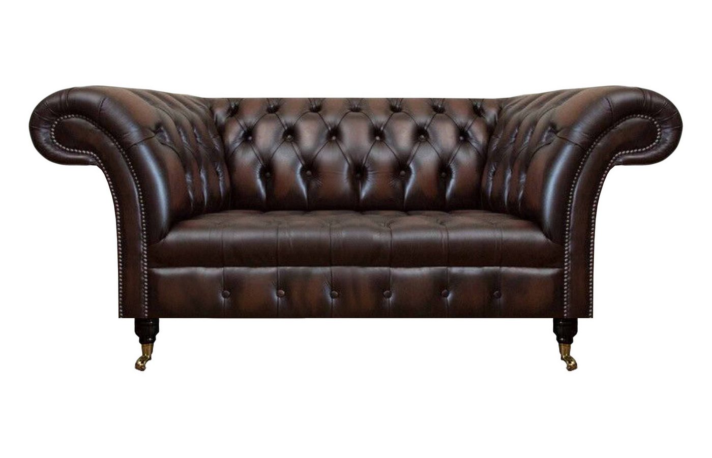 JVmoebel 2-Sitzer Braun Zweisitzer Sofa aus Leder - Luxuriöse Couch für das Wohnzimmer, 1 Teile, Made in Europa von JVmoebel