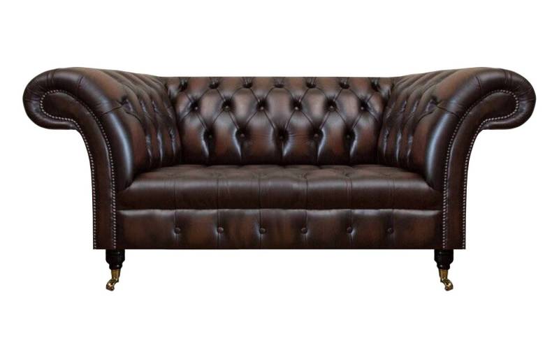 JVmoebel 2-Sitzer Braun Zweisitzer Sofa aus Leder - Luxuriöse Couch für das Wohnzimmer, 1 Teile, Made in Europa von JVmoebel