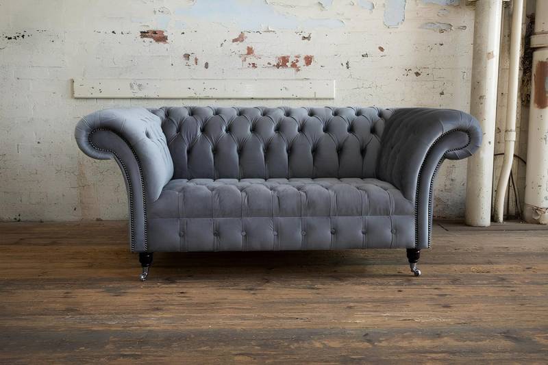 JVmoebel 2-Sitzer Chesterfield Big Textil Design Wohnzimmer Couch Sofa Polster 2 Sitz, 1 Teile, Made in Europa von JVmoebel
