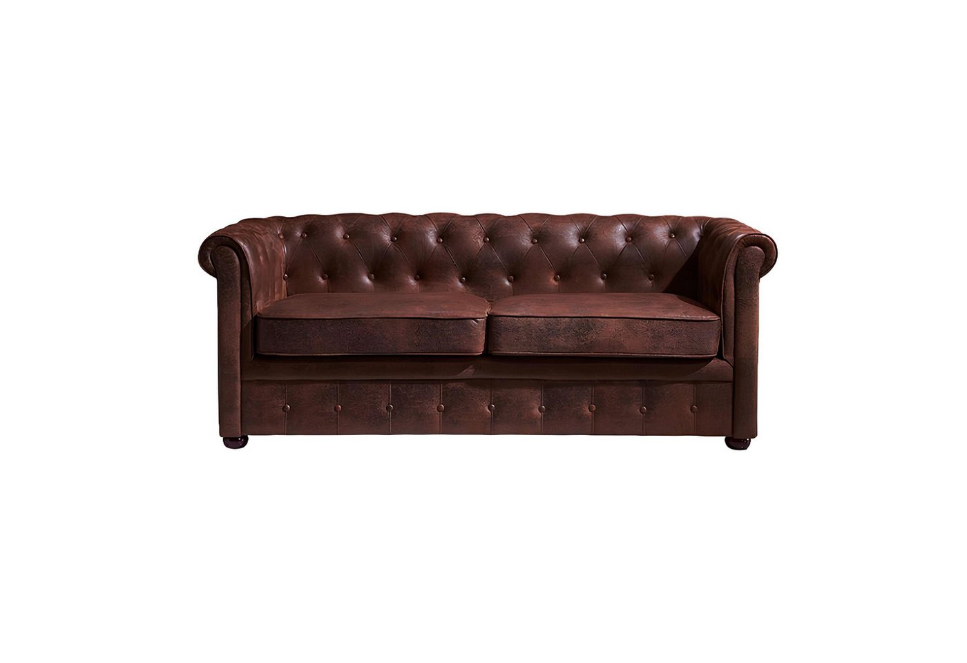 JVmoebel 2-Sitzer Chesterfield Mens Club Sofa Couch Leder Polster Zweisitzer Braun NEW, Made in Europa JVmoebel 2-Sitzer Chesterfield Mens Club Sofa Couch Leder Polster Zweisitzer Braun NEW, Made in Europa von JVmoebel