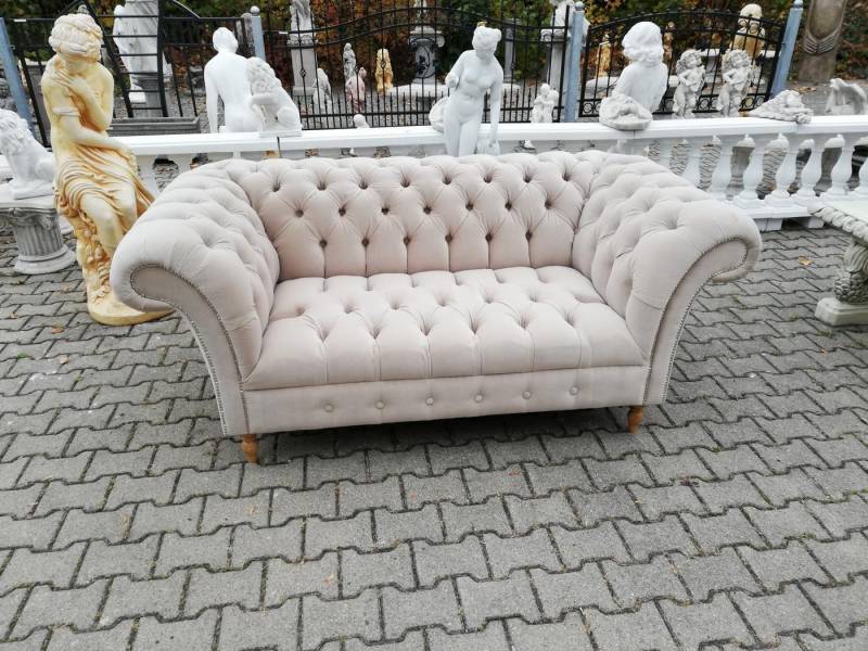 JVmoebel 2-Sitzer Design Chesterfield Textil Stoff Sofa 2-Sitzer Stoff Couch Polster, Made in Europa von JVmoebel