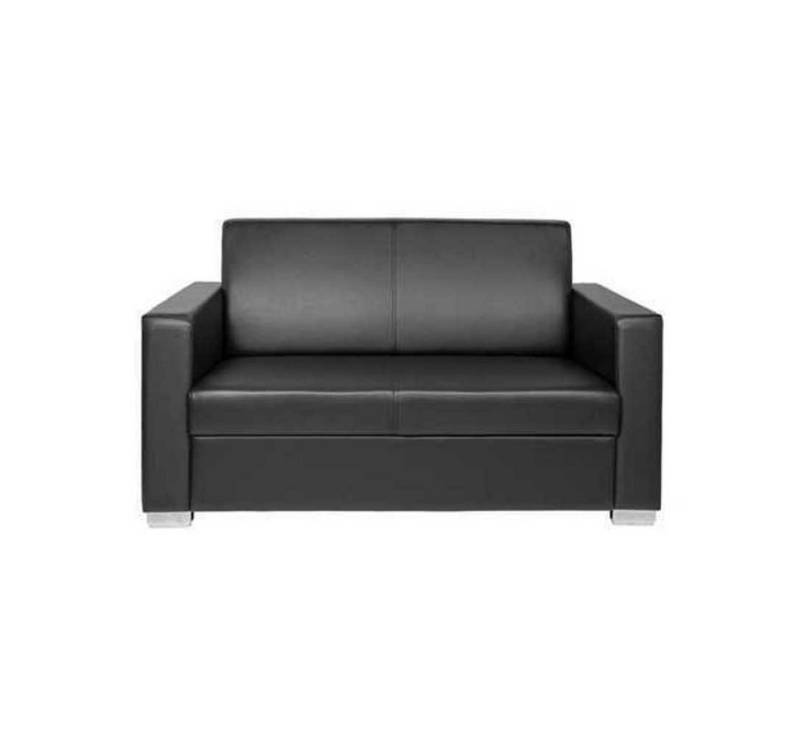 JVmoebel 2-Sitzer Schwarzes Leder Sofa Zweisitzer Couch Lounge 2-Sitzer Moderner, 1 Teile, Made in Europa von JVmoebel