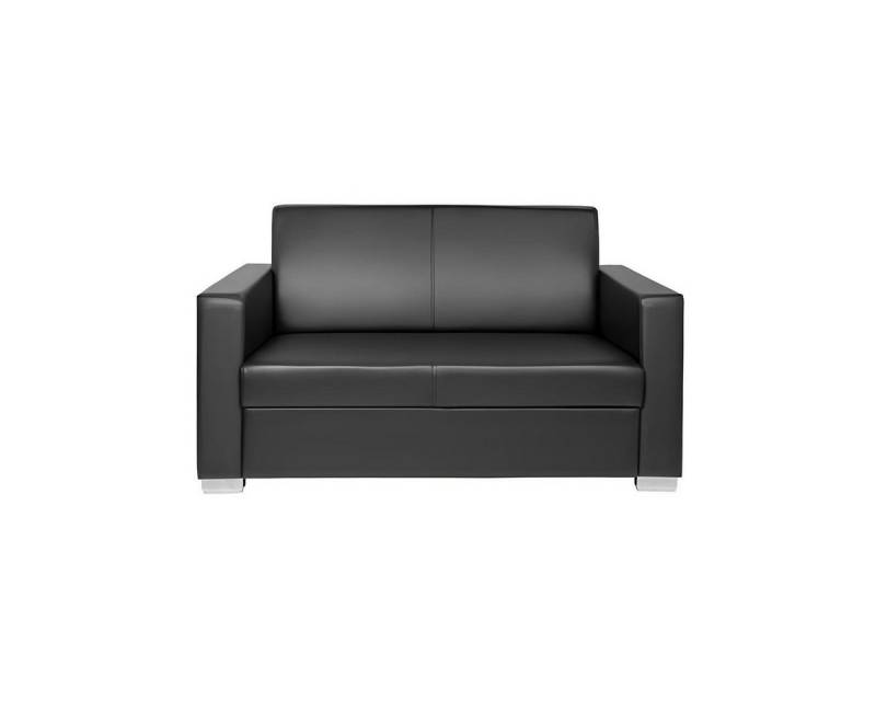 JVmoebel 2-Sitzer Schwarzes Leder Zweisitzer Sofa Modernes Lounge 2-Sitzer Möbelstück, 1 Teile, Made in Europa von JVmoebel