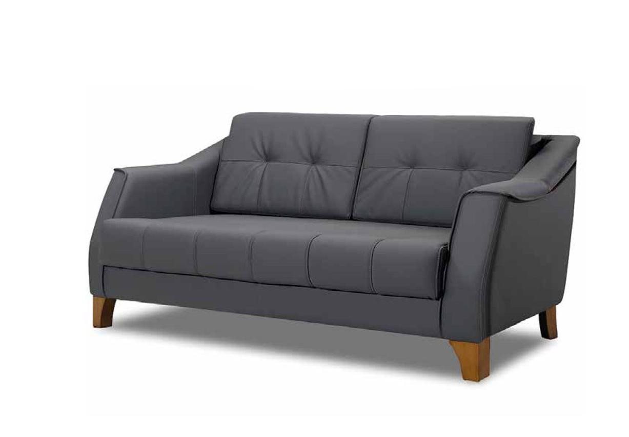 JVmoebel 2-Sitzer Wohnzimmer 2-Sitzer Sofa Leder Grau Holz Modernes Design Zweisitzer, 1 Teile, Made in Europa JVmoebel 2-Sitzer Wohnzimmer 2-Sitzer Sofa Leder Grau Holz Modernes Design Zweisitzer, 1 Teile, Made in Europa von JVmoebel