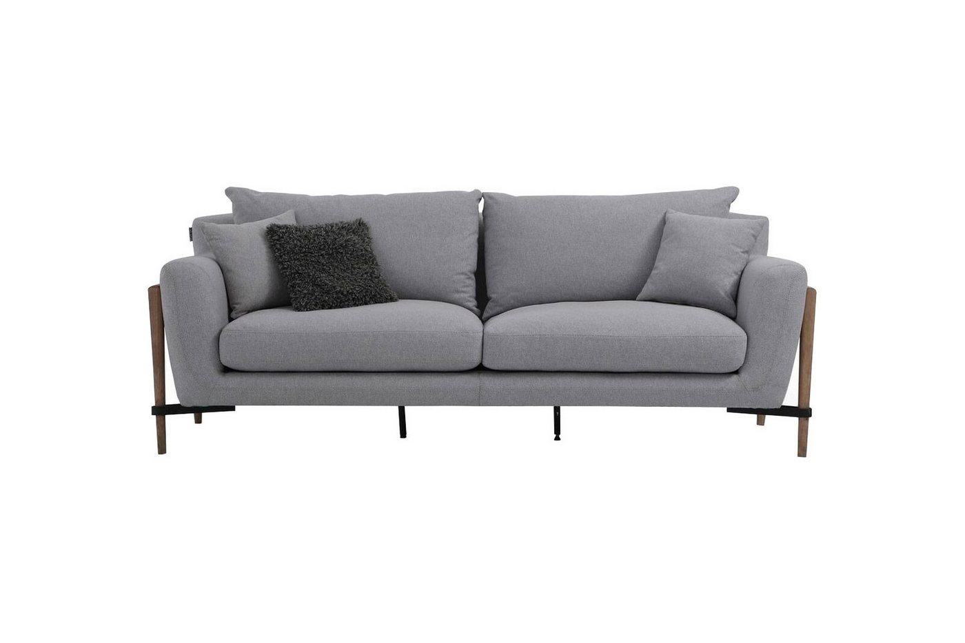 JVmoebel 2-Sitzer Zweisitzer Sofa 2 Sitzer Stoff Sofas Modern Design Wohnzimmer Grau, 1 Teile, Made in Europa von JVmoebel