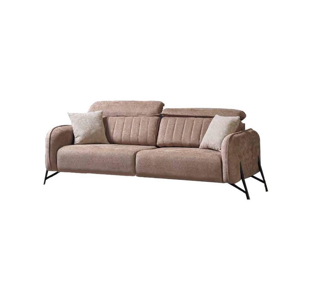 JVmoebel 3-Sitzer Beiges Wohnzimmer Sofa Designer 3-Sitzer Stoffsofa Luxus Polster, 1 Teile, Made in Europa von JVmoebel