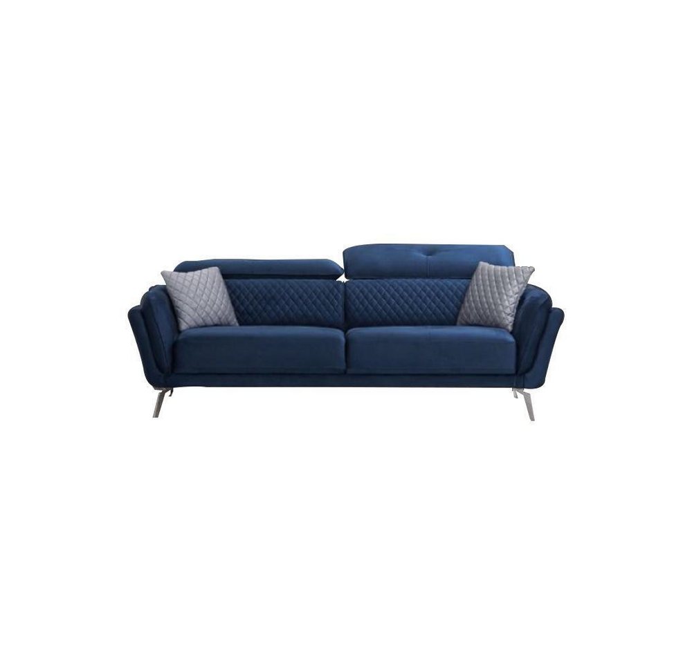 JVmoebel 3-Sitzer Blaues Textil Sofa Moderner Wohnzimmer Dreisitzer Luxus 3-Sitzer, 1 Teile, Made in Europa von JVmoebel