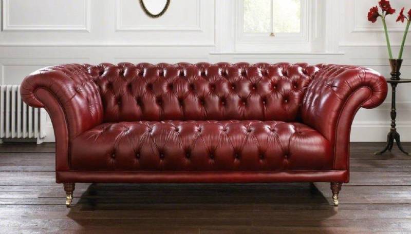JVmoebel 3-Sitzer Chesterfield Sofa 3-Sitzer in Rot - Elegante Leder Couchgarnitur, Made in Europa JVmoebel 3-Sitzer Chesterfield Sofa 3-Sitzer in Rot - Elegante Leder Couchgarnitur, Made in Europa von JVmoebel