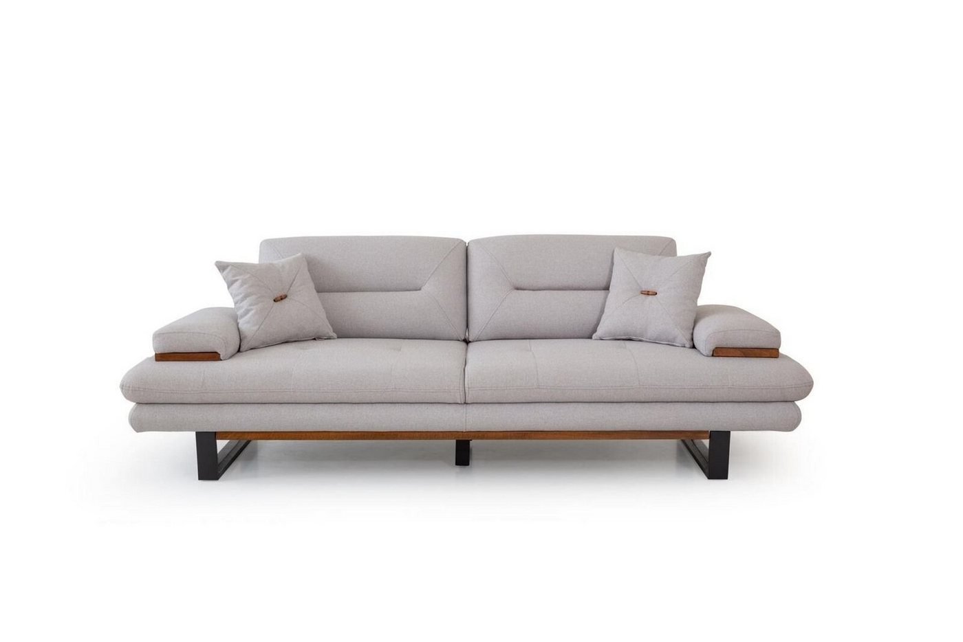 JVmoebel 3-Sitzer Designer Grau Sofa 3 Sitz Modern Stil Möbel in Wohnzimmer 238cm, 1 Teile, Made in Europa von JVmoebel