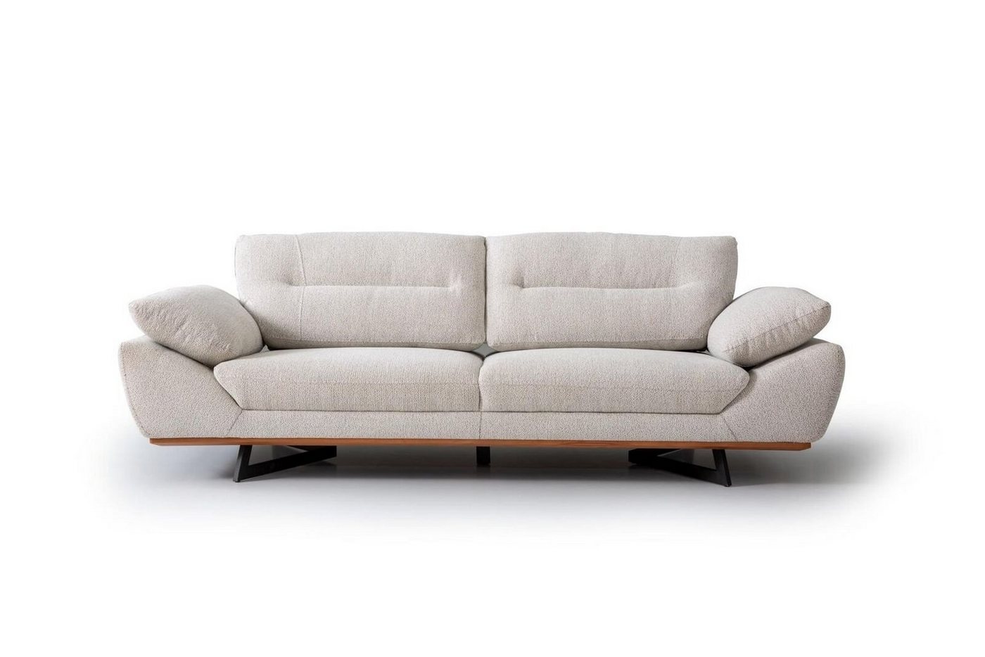 JVmoebel 3-Sitzer Designer Sofa 3 Sitzer Couch Polster Sofas Design Weiß in wohnzimmer, 1 Teile, Made in Europa von JVmoebel