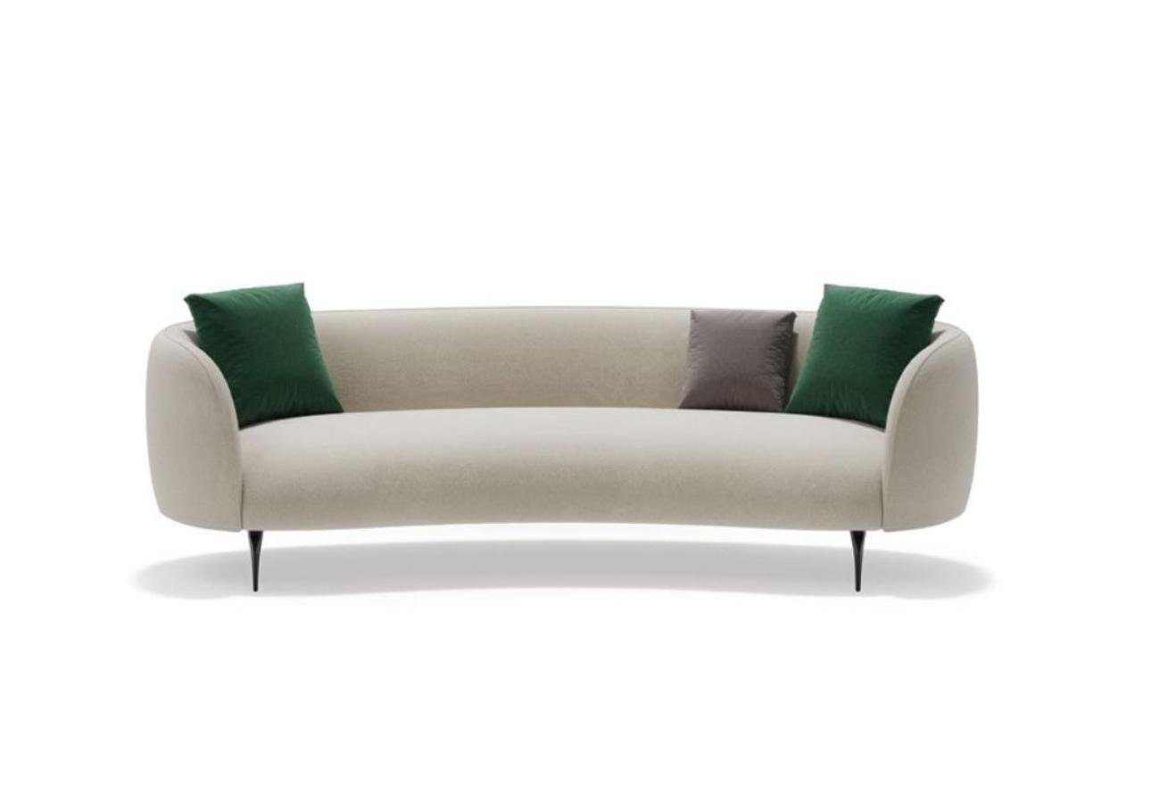 JVmoebel 3-Sitzer Designer Weißer Dreisitzer Wohnzimmer 3-Sitzer Couch Textil Couchen, 1 Teile, Made in Europa von JVmoebel