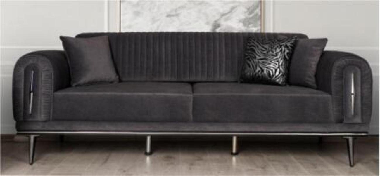 JVmoebel 3-Sitzer Dreisitzer Couch Polster Einrichtung 3 Sitz Platz Couchen Sofa Schwarz, 1 Teile, Made in Europa von JVmoebel