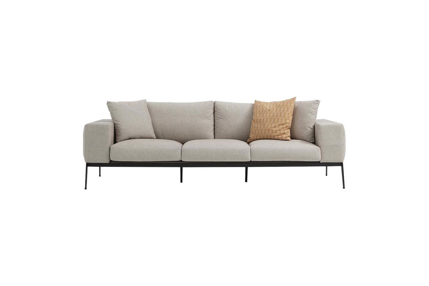 JVmoebel 3-Sitzer Dreisitzer Sofa 3 Sitzer Sofas Beige Stoff Wohnzimmer Luxus Modern Neu, 1 Teile, Made in Europa von JVmoebel