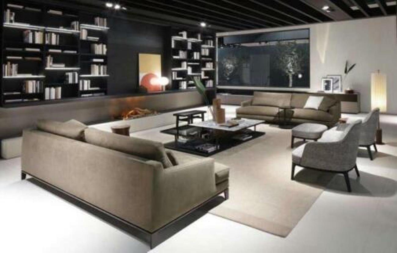 JVmoebel 3-Sitzer Italy Design Möbel Sofa Couch Polster Set Garnitur 3+3 Couchen, Nubuk Leder von JVmoebel