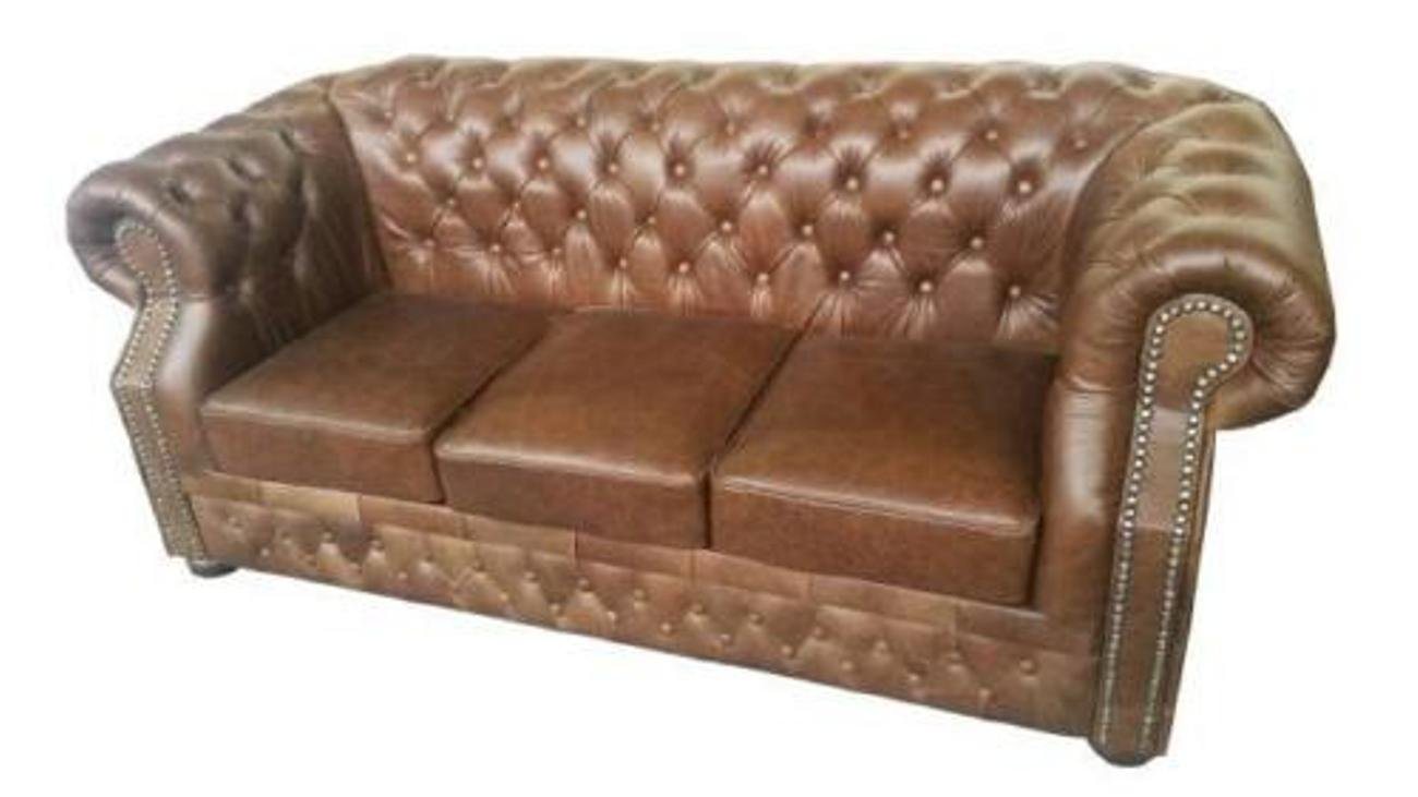 JVmoebel 3-Sitzer Ledersofa Chesterfield Oxford Sofa Couch Polster Vintage Ledersofa von JVmoebel