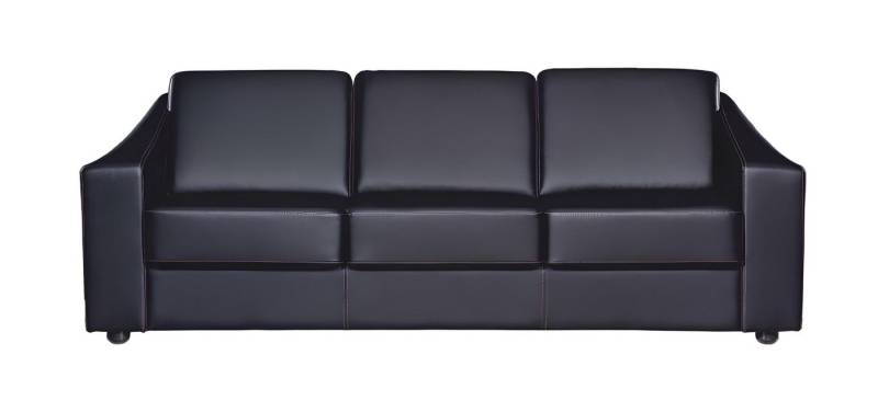 JVmoebel 3-Sitzer Luxus Sofa 3 Sitzer Couchen Büromöbel Schwarz Couch Leder Büro, 1 Teile, Made in Europa von JVmoebel