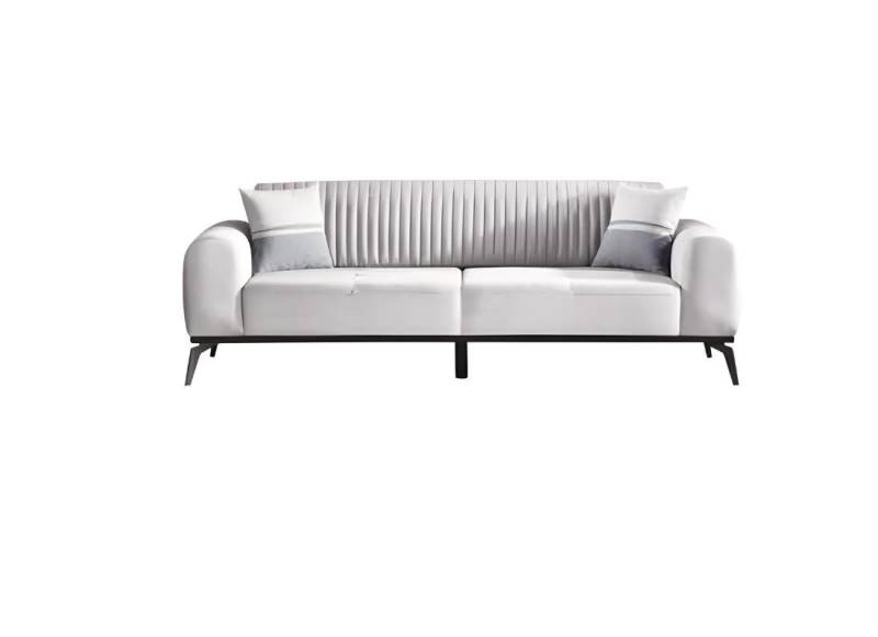 JVmoebel 3-Sitzer Modern Design Polster Grau Sitz Couch 3 Sitzer Sofa Sofas Textil Stoff, Made in Europa von JVmoebel