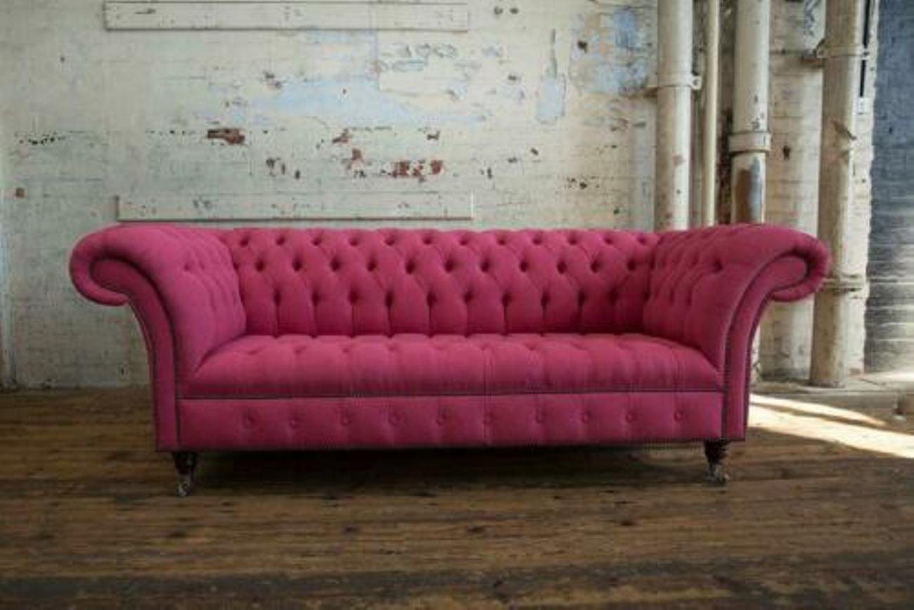 JVmoebel Chesterfield-Sofa Pinke Designer Sofa Couch Polster XXL 3 Sitzer Sofas Couchen Textil, Made in Europa JVmoebel Chesterfield-Sofa Pinke Designer Sofa Couch Polster XXL 3 Sitzer Sofas Couchen Textil, Made in Europa von JVmoebel