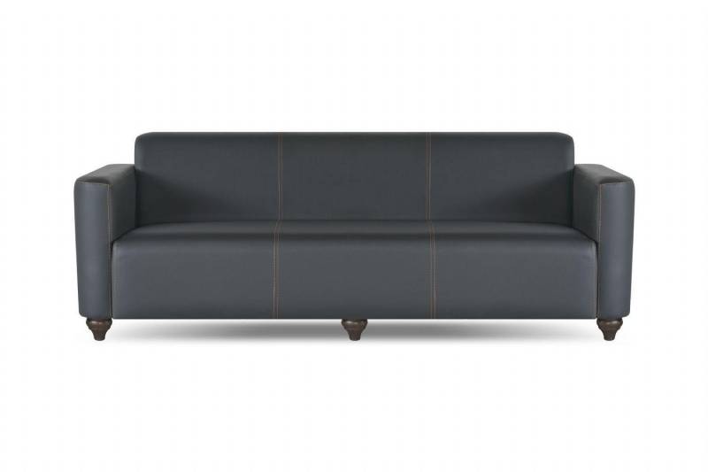 JVmoebel 3-Sitzer Sofa 3-Sitzer Schwarz Einfarbig Modern Design Arbeitszimmer Wohnzimmer, Made in Europa von JVmoebel
