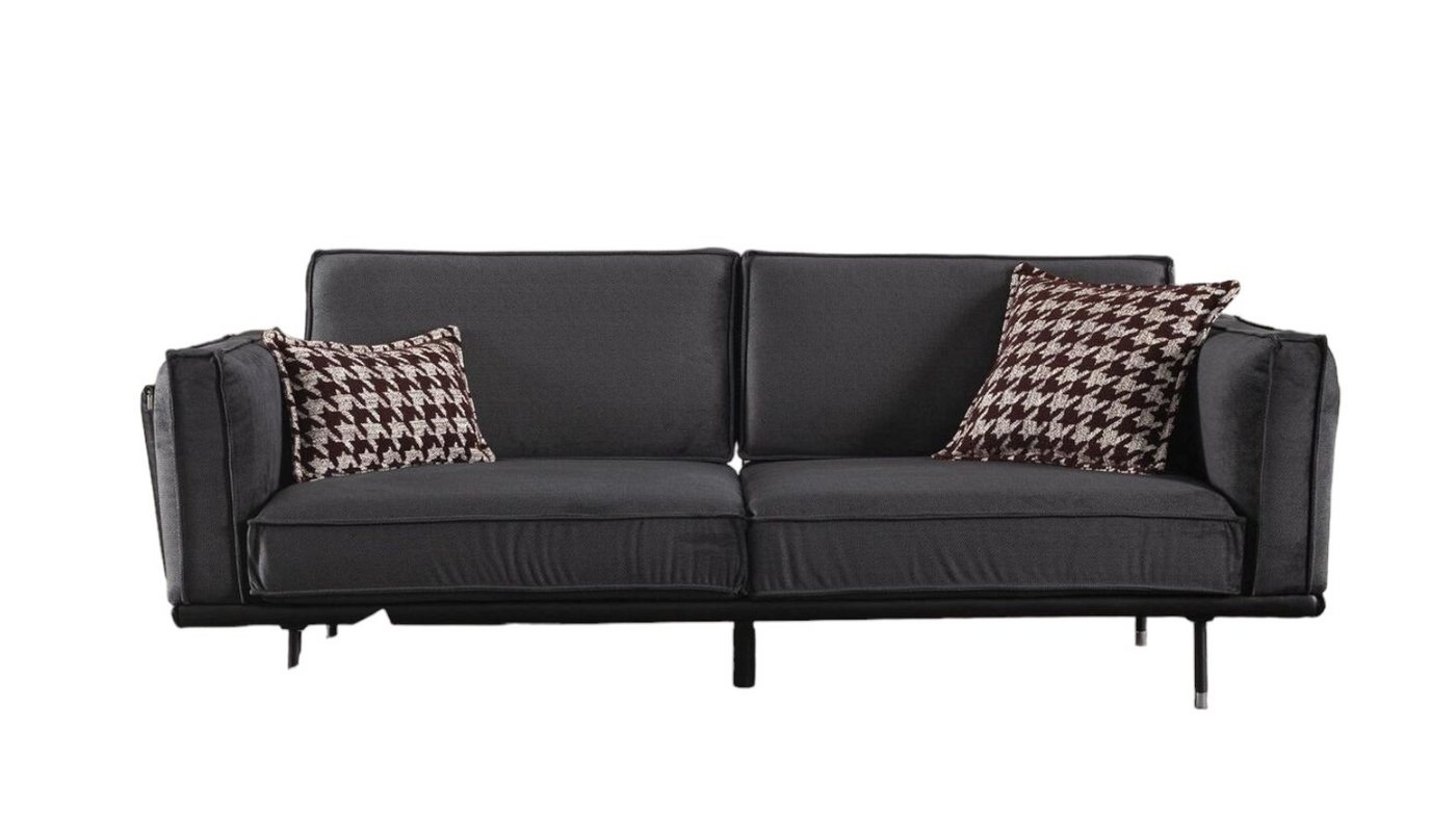 JVmoebel 3-Sitzer Sofa Dreisitzer Italienische Stil Möbel Graue Polster Couch Weich, 1 Teile, Made in Europa von JVmoebel