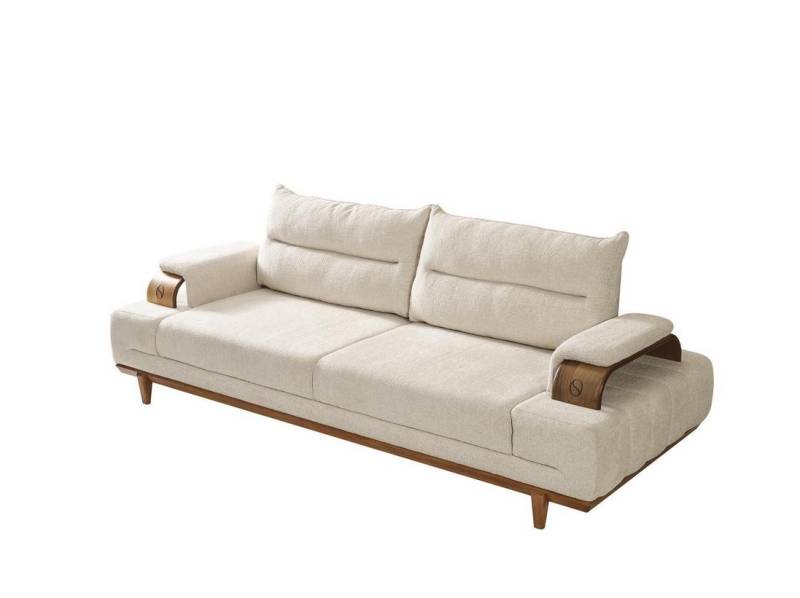 JVmoebel 3-Sitzer Stilvolle Weiß 3-Sitzer Sofa Gepolstert Wohnzimmer Möbel Luxus Sitzer, Made in Europa von JVmoebel