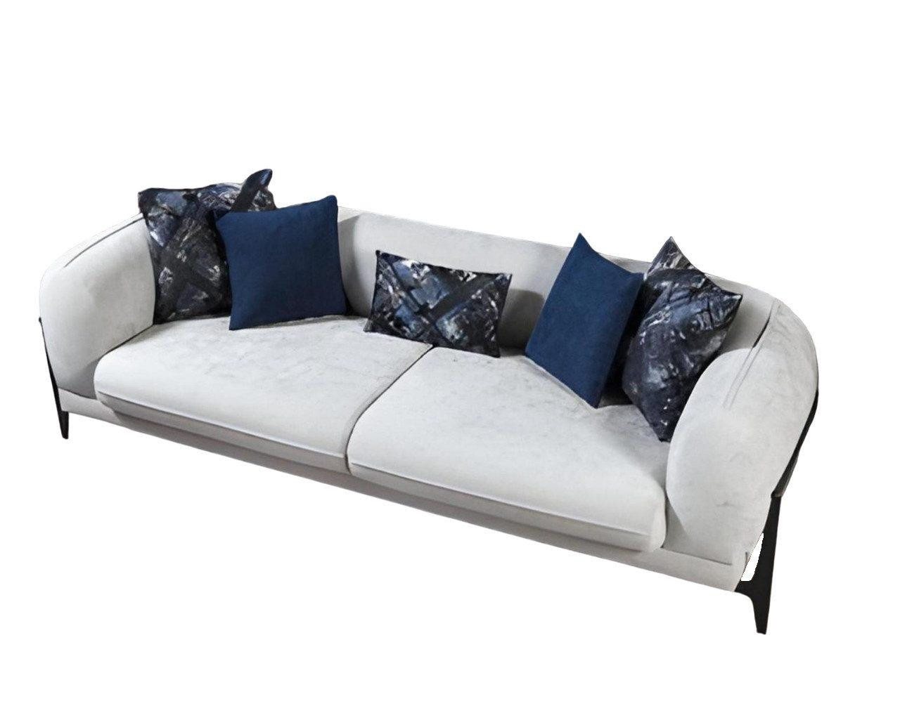 JVmoebel 3-Sitzer Weißes Sofa Designer Wohnzimmer Sitzmöbel Polster Möbel, 1 Teile, Made in Europa JVmoebel 3-Sitzer Weißes Sofa Designer Wohnzimmer Sitzmöbel Polster Möbel, 1 Teile, Made in Europa von JVmoebel