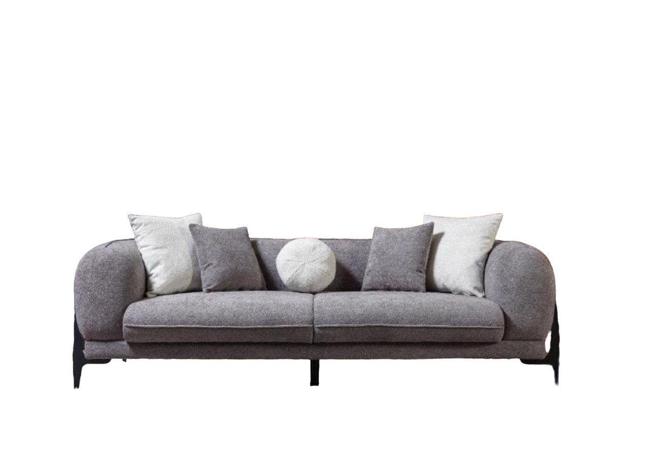 JVmoebel 3-Sitzer Wohnzimmermöbel Dreisitzer Sofa Stoffmöbel Moderne Couchen Edelstahl, 1 Teile, Made in Europa von JVmoebel