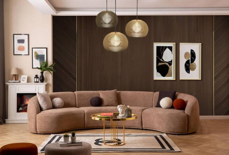 JVmoebel 4-Sitzer Braunes Designer-Ecksofa - Moderne Möbel für das Wohnzimmer, 1 Teile, Made in Europa JVmoebel 4-Sitzer Braunes Designer-Ecksofa - Moderne Möbel für das Wohnzimmer, 1 Teile, Made in Europa von JVmoebel