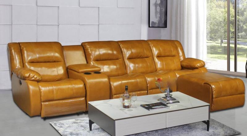 JVmoebel 4-Sitzer Modernes Braun Sofa 4er Set mit Pouf aus Kunstleder, 2 Teile, Made in Europa JVmoebel 4-Sitzer Modernes Braun Sofa 4er Set mit Pouf aus Kunstleder, 2 Teile, Made in Europa von JVmoebel