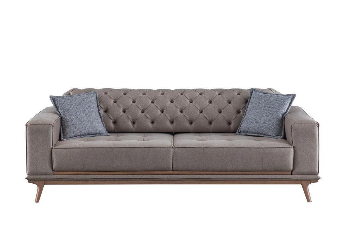 JVmoebel 4-Sitzer Sofa 4 Sitzer Design Sofas Polster Grau Textil Relax Sitz Möbel Modern, 1 Teile, Made in Europa von JVmoebel