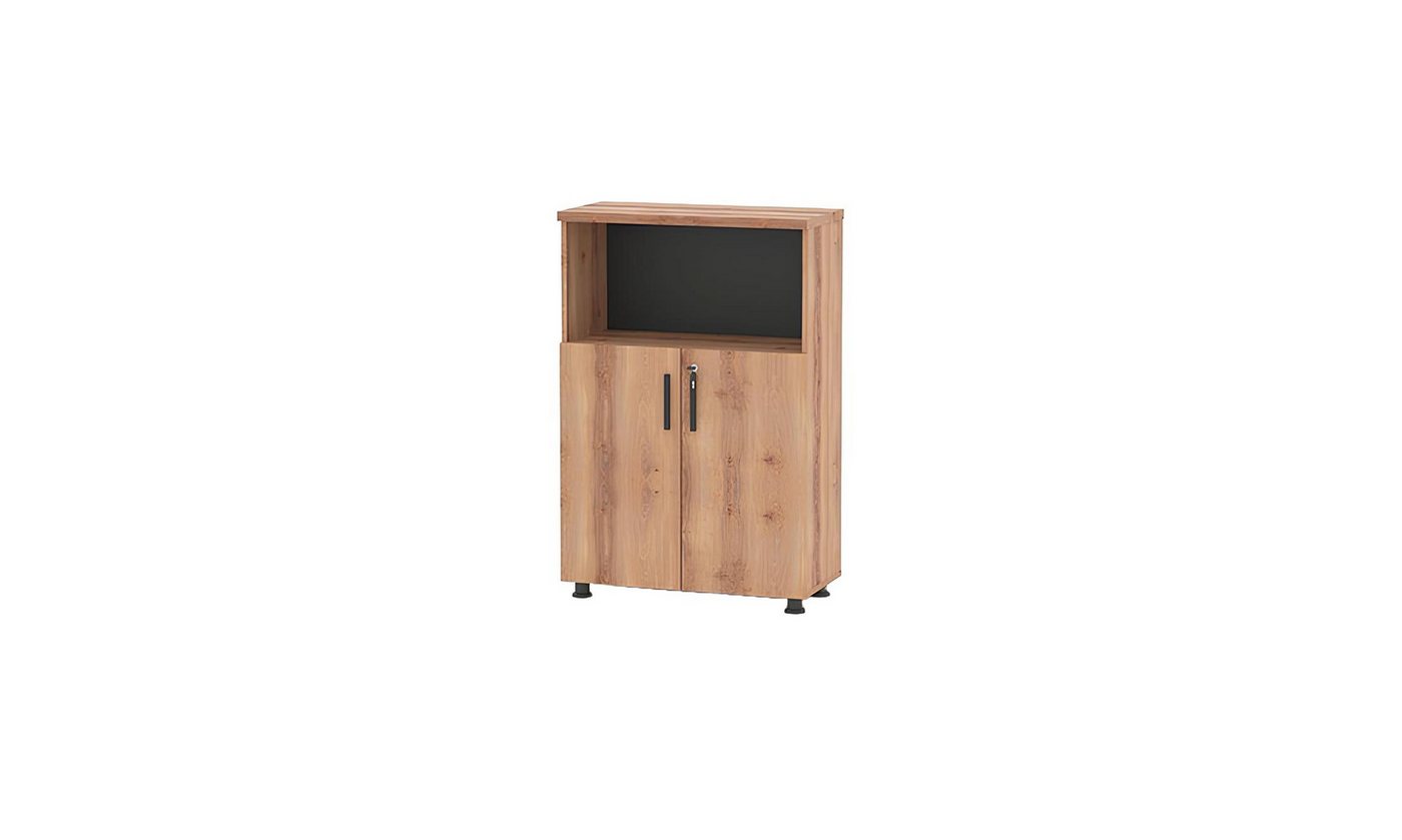 JVmoebel Aktenschrank Rechteck Form Braun Schwarz Zweifarbig Regal für Wohnzimmer (Aktenschrank) Made in Europa von JVmoebel