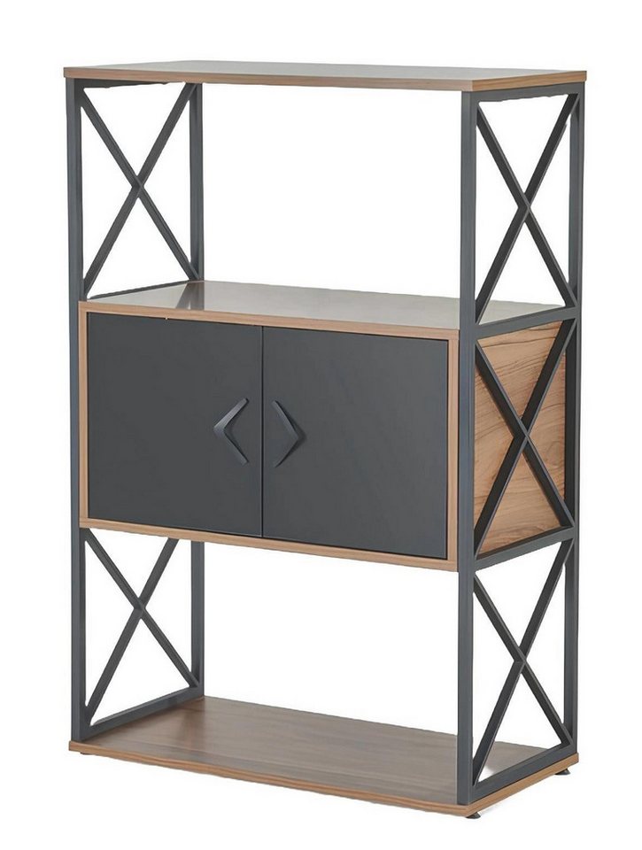 JVmoebel Aktenschrank Braun-Schwarzer Aktenschrank Designer Arbeitszimmer Ablagen Sideboard (Aktenschrank) Made in Europa von JVmoebel