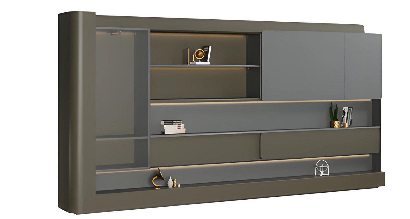 JVmoebel Aktenschrank Büroschrank Aktenschrank Modern Schwarz Grau mit LED Beleuchtung Made in Europe JVmoebel Aktenschrank Büroschrank Aktenschrank Modern Schwarz Grau mit LED Beleuchtung Made in Europe von JVmoebel