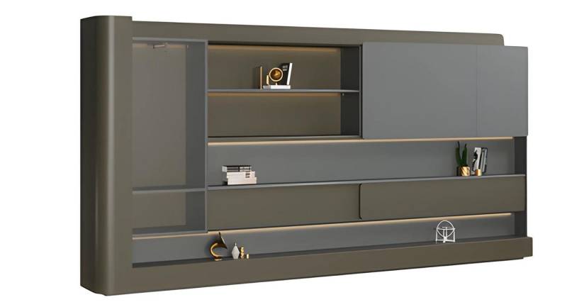 JVmoebel Aktenschrank Büroschrank Aktenschrank Modern Schwarz Grau mit LED Beleuchtung Made in Europe JVmoebel Aktenschrank Büroschrank Aktenschrank Modern Schwarz Grau mit LED Beleuchtung Made in Europe von JVmoebel