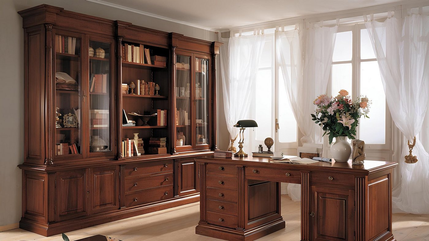 JVmoebel Aktenschrank Holz Regal für Büro – Schrank und Vitrine für Bücher Made in Europa von JVmoebel