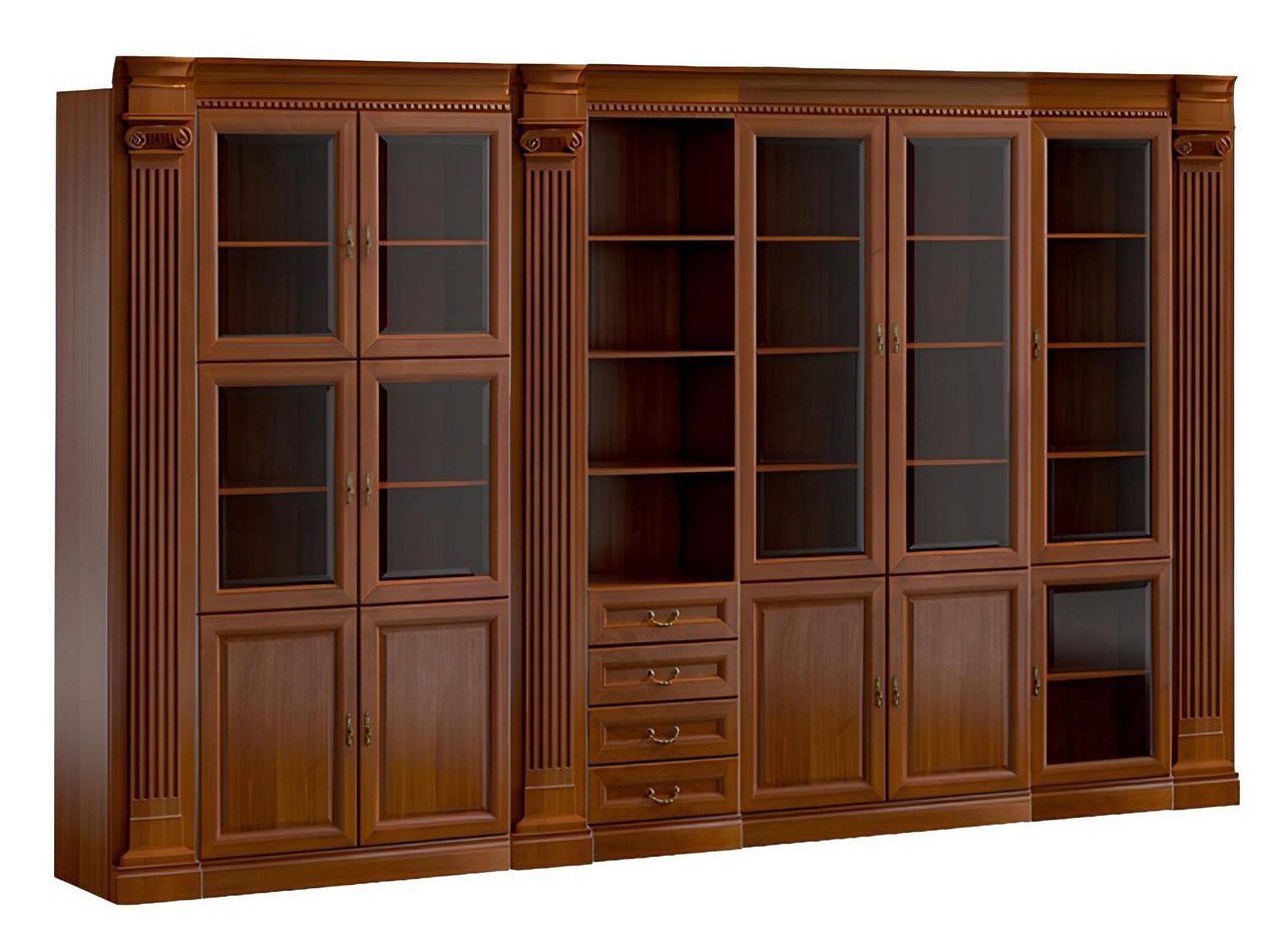 JVmoebel Aktenschrank Klassischer Brauner Büroschrank Designer Schrankvitrine Massivholz (Büroschrank) Made in Europa von JVmoebel