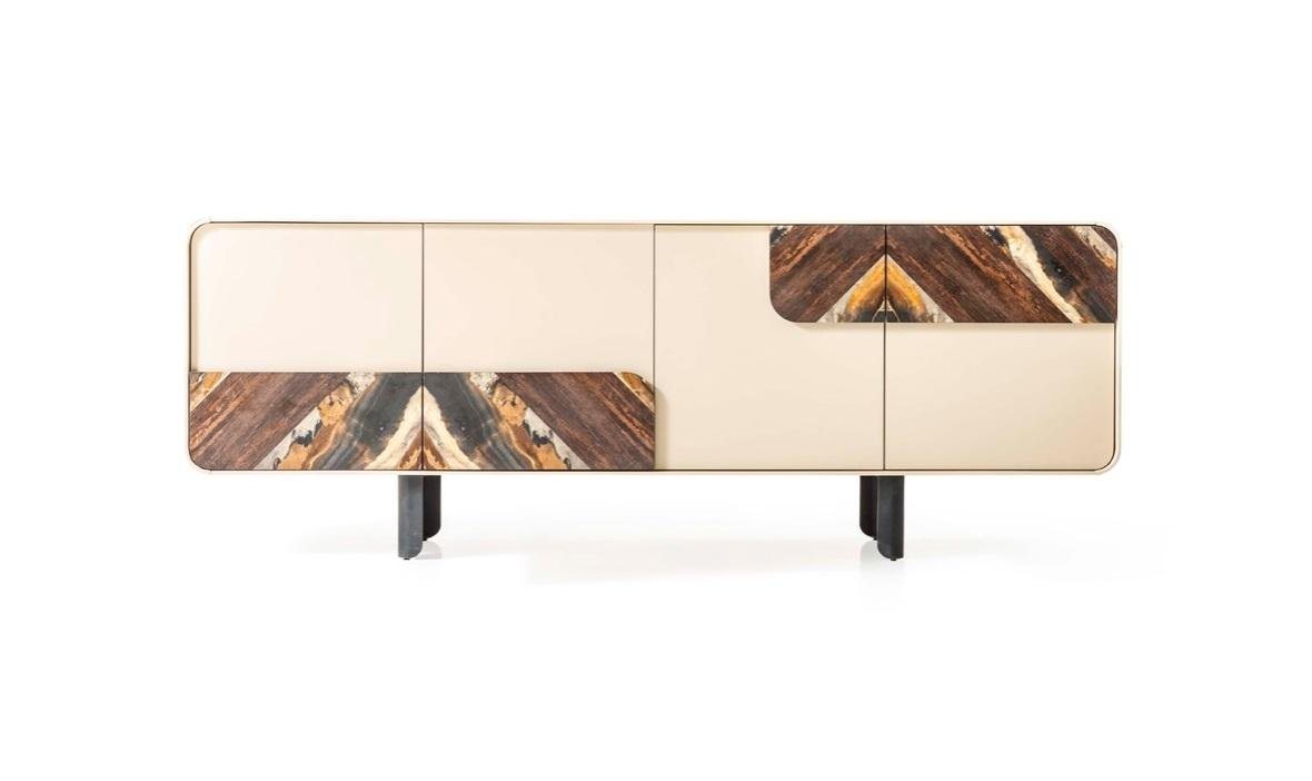 JVmoebel Anrichte Design Anrichte Sideboard Beige Holz Modern Möbel Schrank (1 St., Anrichte), Made in Europe von JVmoebel