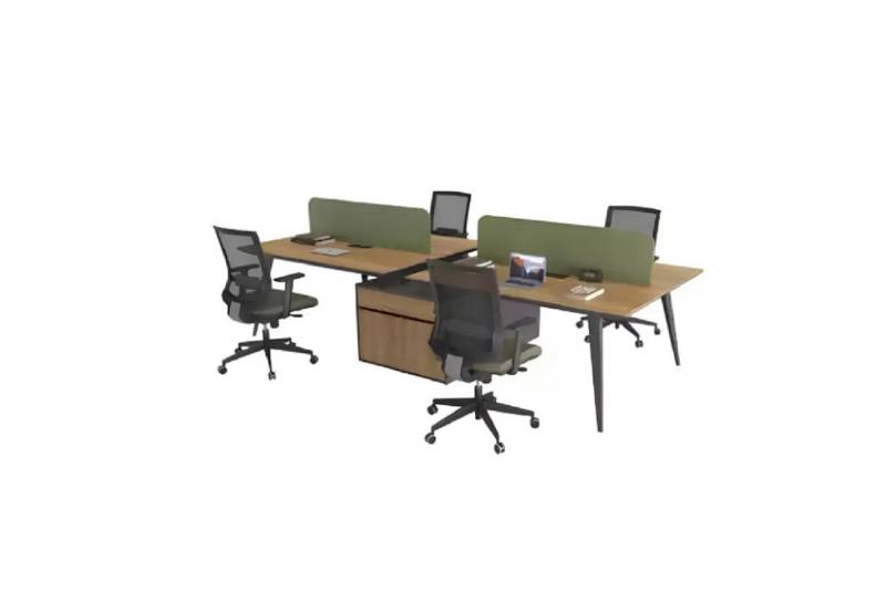 JVmoebel Arbeitstisch Bürogruppe für 4 Personen - Moderne Schreibtische Schreibmöbel (1-St., 1x Arbeitstisch), Made in Europa von JVmoebel