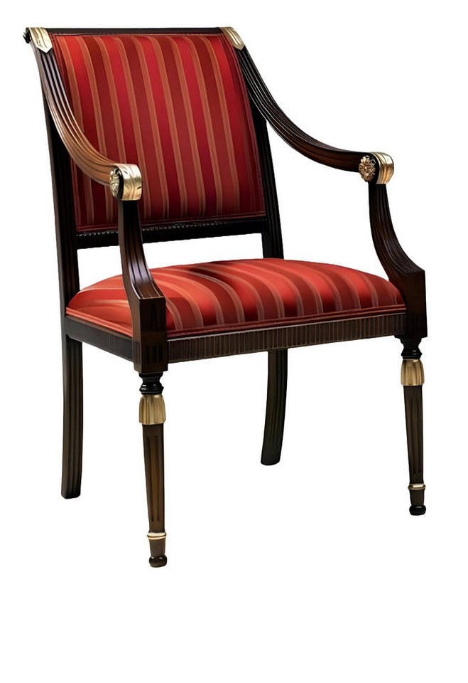 JVmoebel Armlehnstuhl Esszimmer Holz Stühle Polster mit Armlehne Stuhl Rot Wohnzimmer, Made in Europa von JVmoebel