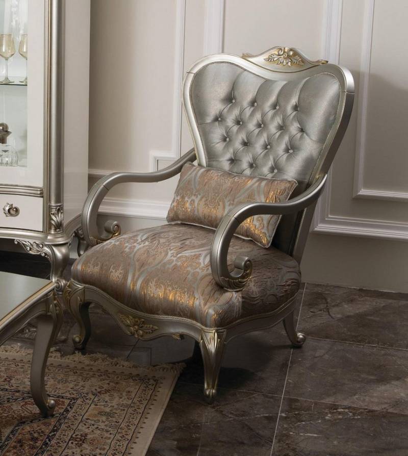 JVmoebel Armlehnstuhl Chesterfield Sessel im französischen Stil – Eleganter Einzelstuhl, Made in Europa von JVmoebel