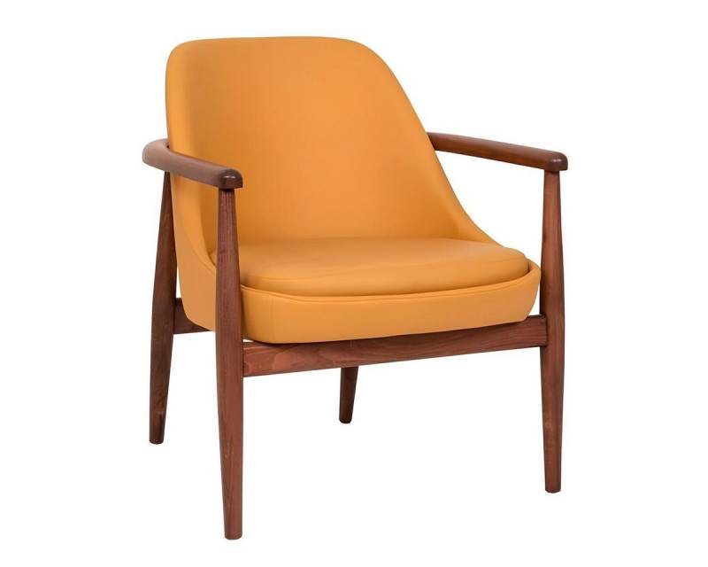 JVmoebel Armlehnstuhl Designer Gelber Einzelsitz Stuhl im Esszimmer mit Holzrahmen (1 St), Made in Europa von JVmoebel