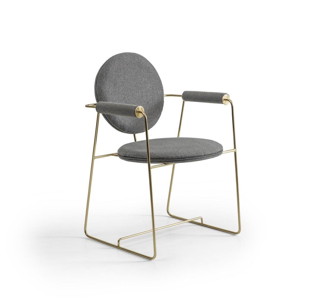 JVmoebel Armlehnstuhl Esszimmerstuhl Designer Stuhl mit Armlehnen Modern Möbel Polsterstuhl (1 St), Made in Europa von JVmoebel