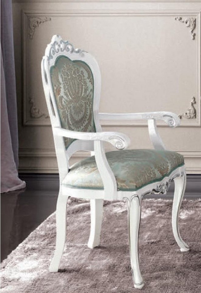 JVmoebel Armlehnstuhl Klassische Holzstühle für Esszimmer in Weiß, Lehnstuhl Set, Made in Europa JVmoebel Armlehnstuhl Klassische Holzstühle für Esszimmer in Weiß, Lehnstuhl Set, Made in Europa von JVmoebel