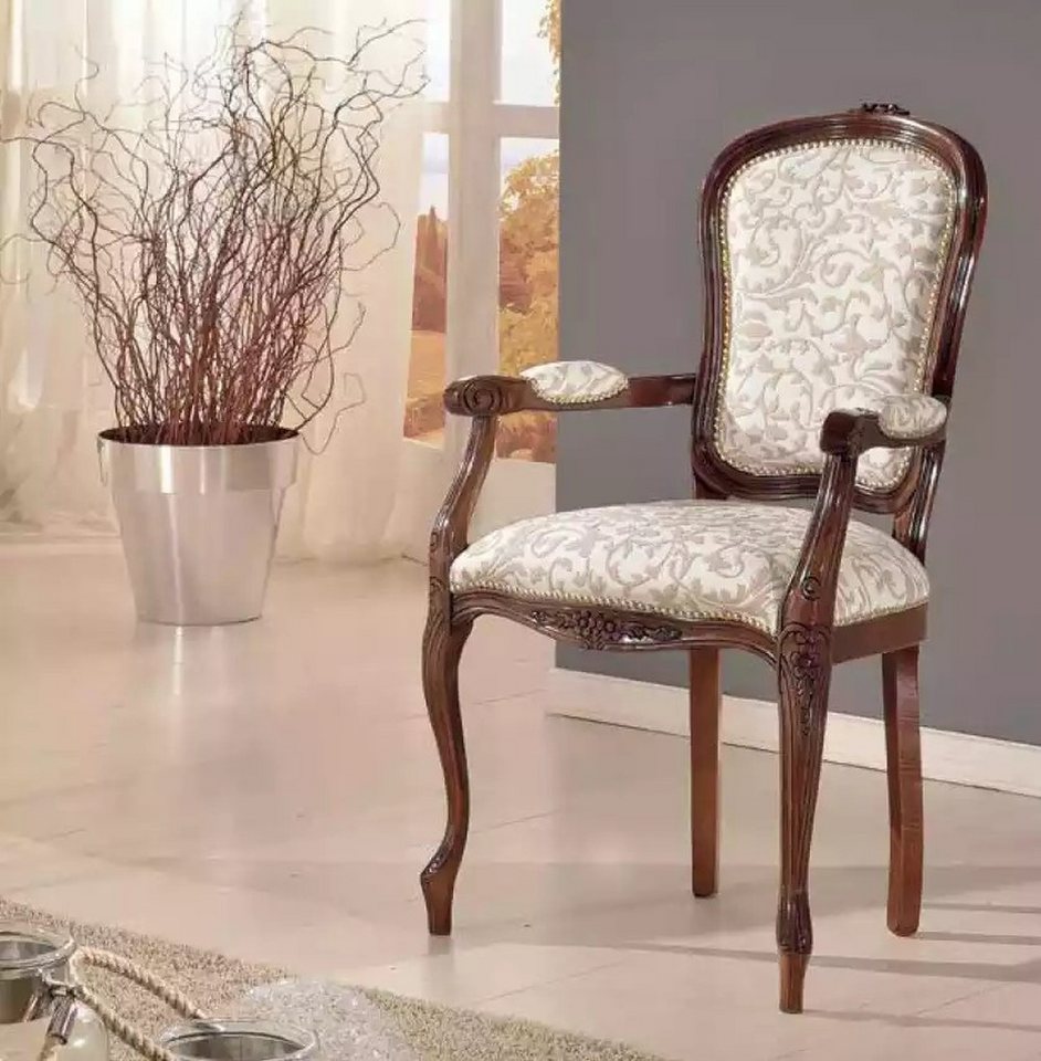 JVmoebel Armlehnstuhl Luxuriöser Designer Polsterstuhl für Esszimmer im klassischen Stil (1 St), Made in Europa von JVmoebel